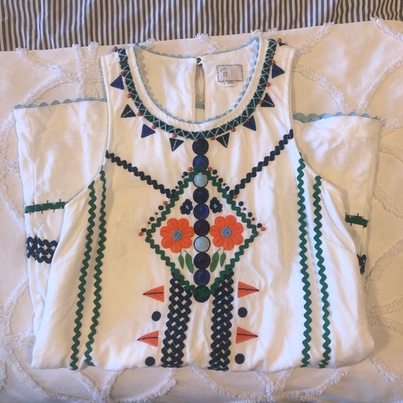 Anthropologie RARE Postmark Embroidered dress - Picture 8 of 10